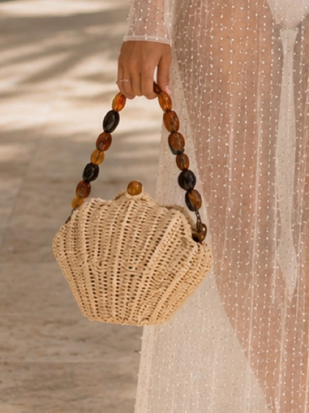 Sun n’ Sand Woven Seashell Bag